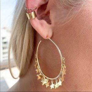 14k pleated hoops